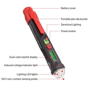 HABOTEST HT100P Non Contact 3 Phase Rotation Indicator AC LCD Display Detector Pen Tester, HT100P