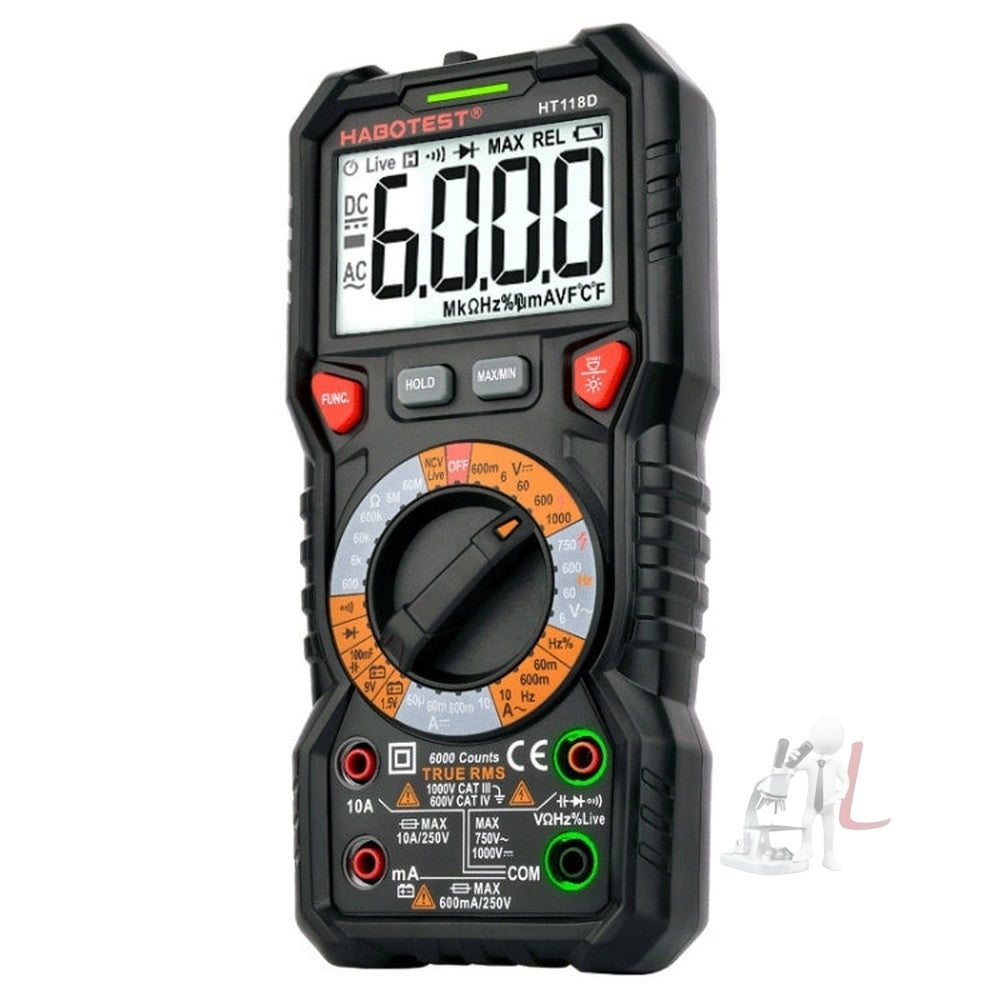 HABOTEST HT118D Portable High-precision Manual Digital Multimeter, HT118D