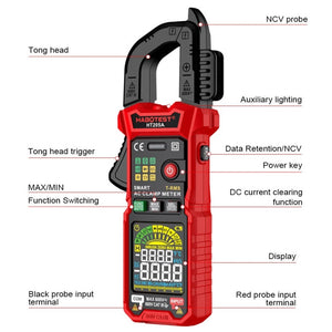 HABOTEST HT205A Multifunctional Intelligent Burn-proof Clamp Multimeter, HT205A