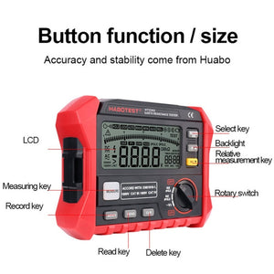 HABOTEST HT2302 Multifunctional Digital Display Grounding Resistance Tester, HT2302