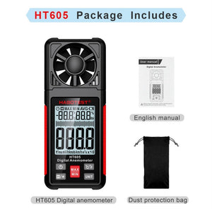 HABOTEST HT605 Portable Intelligent Digital Display Handheld Wind Speed Tester, HT605