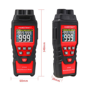HABOTEST HT632 Portable Multifunctional Digital Display Wood Moisture Detector, HT632