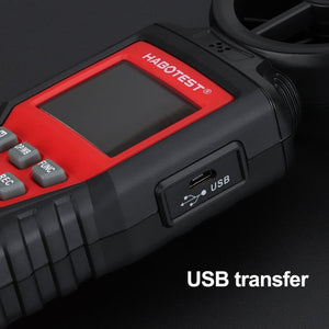 HABOTEST Handheld High-Precision Digital Anemometer With USB, HT625B