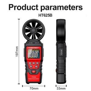 HABOTEST Handheld High-Precision Digital Anemometer With USB, HT625B