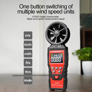 HABOTEST Handheld High-Precision Digital Anemometer With USB, HT625B