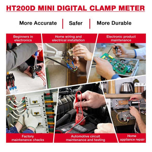 HABOTEST Mini Clamp Multimeter Portable Digital Ammeter