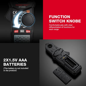 HABOTEST Mini Clamp Multimeter Portable Digital Ammeter