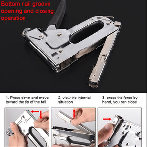 Nail Gun U Type / T Type / Door Type Nail Universal Nailer, With Handle Case, With Handle Case & 1000 PCS Nails laboratorydeal