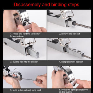 Nail Gun U Type / T Type / Door Type Nail Universal Nailer, With Handle Case, With Handle Case & 1000 PCS Nails laboratorydeal