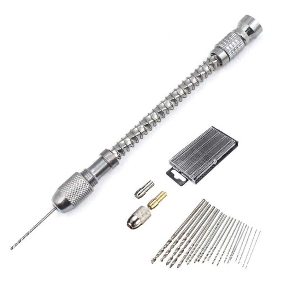 HIAIM Punch Semi - automatic Twist Drill Hand Drill Set, Hand Drills +0.3 - 1.6 Bits 20 PCS - laboratorydeal