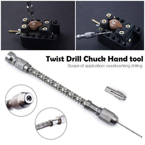 HIAIM Punch Semi - automatic Twist Drill Hand Drill Set, Hand Drills +0.3 - 1.6 Bits 20 PCS - laboratorydeal