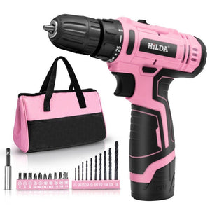 HILDA 12V Cordless Impact Drill Electrical Screwdriver, EU Plug, US Plug, UK Plug - laboratorydeal