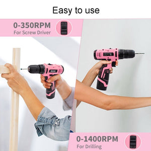 HILDA 12V Cordless Impact Drill Electrical Screwdriver, EU Plug, US Plug, UK Plug - laboratorydeal