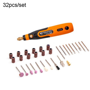 HILDA 3.6V Electrical Grinder Pen Precision Carving Micro Power Drill, Rotary Tool, 32 In 1, 46 In 1 - laboratorydeal