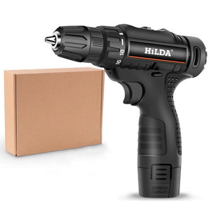 HILDA Home Power Drill 12V Li - Ion Drill With Charger And Battery, US Plug, Carton Packing, Plastic Packing, Cloth Packing - laboratorydeal