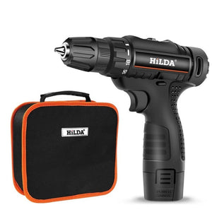 HILDA Home Power Drill 12V Li - Ion Drill With Charger And Battery, US Plug, Carton Packing, Plastic Packing, Cloth Packing - laboratorydeal