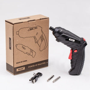 HILDA Multi - Function Li - Ion Screwdriver Mini Screwdriver Set, Black, White, Orange - laboratorydeal