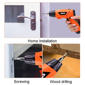 HILDA Multi - Function Li - Ion Screwdriver Mini Screwdriver Set, Black, White, Orange - laboratorydeal