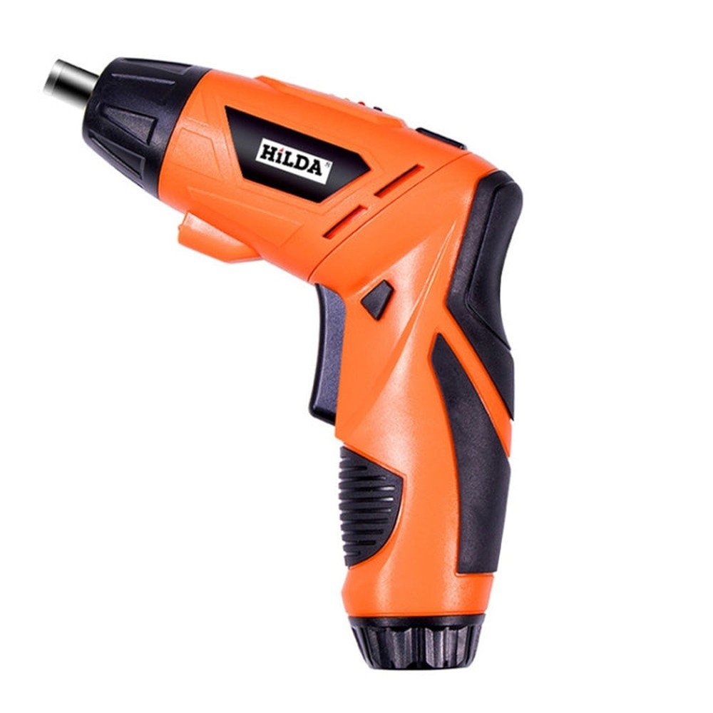 HILDA Multi - Function Li - Ion Screwdriver Mini Screwdriver Set, Black, White, Orange - laboratorydeal
