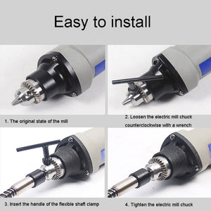 HILDA Power Drill Engraving Machine Accessories Drill Chuck Flexible Shaft, 6mm - laboratorydeal