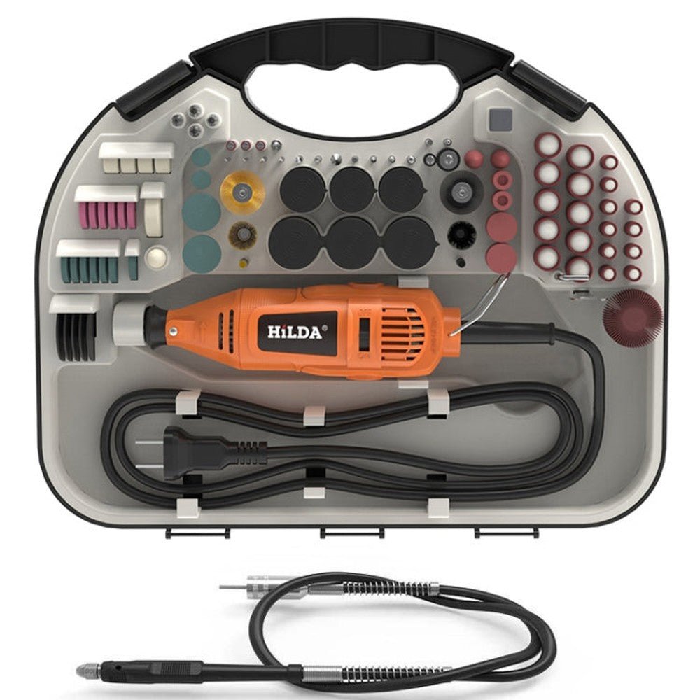HILDA Power Grinder And Brush Sharpener Set Sharpening Tool Set, EU Plug, With Soft Shaft, No Soft Shaft - laboratorydeal