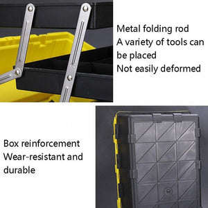 Hardware Storage Box Hand - Filled Car Parts Toolbox Portable Electrician Repair Toolbox, 21 inch Folding - laboratorydeal