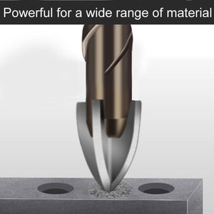 Hexagonal Shank Spiral Flute Cross Alloy Drill Bits Glass Tile Four Edge Drivers, 3mm, 4mm, 5mm, 6mm, 8mm, 10mm - laboratorydeal