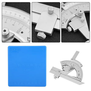 High Carbon Steel Non-parallax Trimmer Protractor Angle Measuring Ruler, Angle Measuring Ruler
