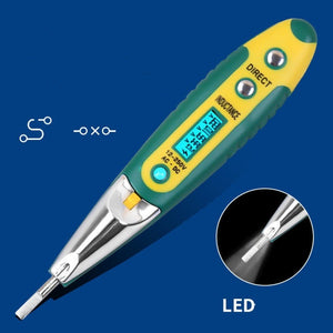 High Precision Electrical Tester Pen Screwdriver 220V AC DC Outlet Circuit Voltage Detector Test Pen with Night Vision, Digital Display Pen (Card), Digital Display Electric Pen (OPP ), Digital Display Pen (Card)+Battery - laboratorydeal