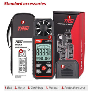 High Precision Wind Speed Instrument Wind Volume Tester Handheld Wind Speed Meter, TASI TA641A, TASI TA641B