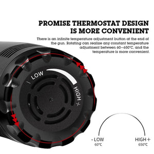Hilda High Temperature Hot Air Industrial Hot Air Film Tool, 2000W, Three Wind Nozzles - laboratorydeal