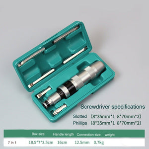 Impact Screwdriver Socket Set for Rusty Stubborn Screws, 7 In 1, 8 In 1, 13 In 1 Iron Box, S2 12 In 1 - laboratorydeal