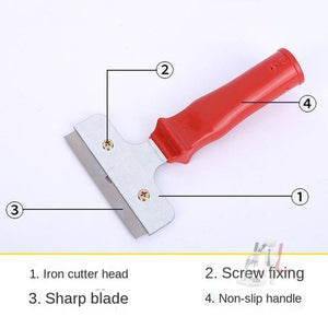 Iron Head Plastic Handle Scraper Cleaner for Glass Window Tile Floor Ice Wall Paint - laboratorydeal