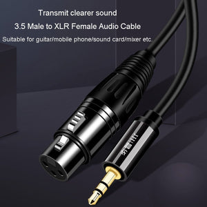 JINGHUA 3.5mm Male To XLR Female Microphone Cable Computer Mixer Audio Cable, 1.5m, 3m, 5m, 10m - laboratorydeal