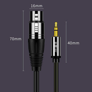 JINGHUA 3.5mm Male To XLR Female Microphone Cable Computer Mixer Audio Cable, 1.5m, 3m, 5m, 10m - laboratorydeal