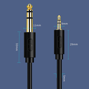 JINGHUA 3.5mm To 6.5mm Audio Cable Amplifier Guitar 6.35mm Cable, 0.5m, 1.5m, 3m, 5m - laboratorydeal