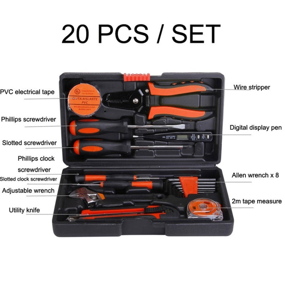 JT - 20 Household Combination Hardware Manual Tool Box, 20 PCS / Set - laboratorydeal