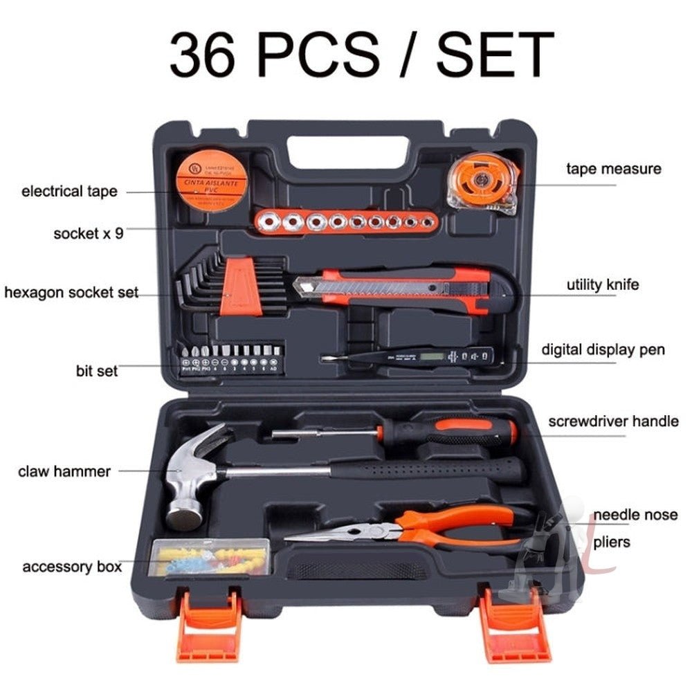 JT - 36 Household Manual Hardware Tool Combination Set, 36 PCS / Set - laboratorydeal