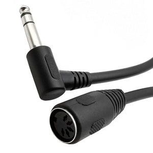 JUNSUNMAY 6.35mm 1/4 inch Male to Female 5 Pin MIDI Audio Stero Adapter, Cable Length: 20cm, Cable Length: 20cm - laboratorydeal