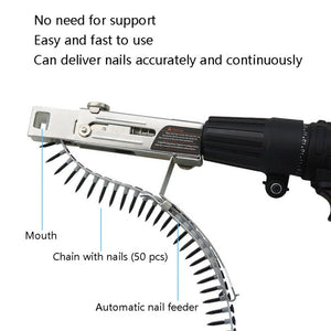 JieLi Chain Belt Screw Converter Electric Screwdriver On Gypsum Board Tool, Electric Screwdriver With 50 Chains Strap - laboratorydeal