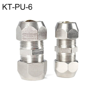 KT-PU-4 LAIZE Nickel Plated Copper Straight Pneumatic Quick Fitting Copper Pipe Connector, KT-PU-4, KT-PU-6, KT-PU-8
