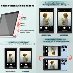 KingMa PH02 MAX Mobile Phone MagSafe Display Screen Selfie Live Streaming Phone Rear Camera - laboratorydeal