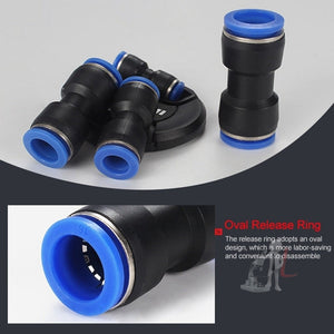 LAIZE 10pcs PU Plastic Straight Pneumatic Quick Fitting Connector, PU-4, PU-6, PU-8, PU-10, PU-12, PU-14, PU-16