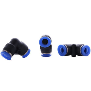 LAIZE 10pcs Plastic Elbow Pneumatic Quick Fitting Connector, PV-4, PV-6, PV-8, PV-10, PV-12, PV-14, PV-16