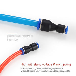 LAIZE 10pcs Plastic Reducing Straight Pneumatic Quick Fitting Connector, PG6-4, PG8-4, PG8-6, PG10-6, PG10-8, PG12-8, PG12-10, PG16-12