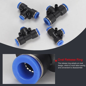 LAIZE 10pcs Plastic Y-type Tee Reducing Pneumatic Quick Fitting Connector, PEG6-4, PEG8-4, PEG8-6, PEG10-6, PEG10-8, PEG12-8, PEG12-10, PEG16-12