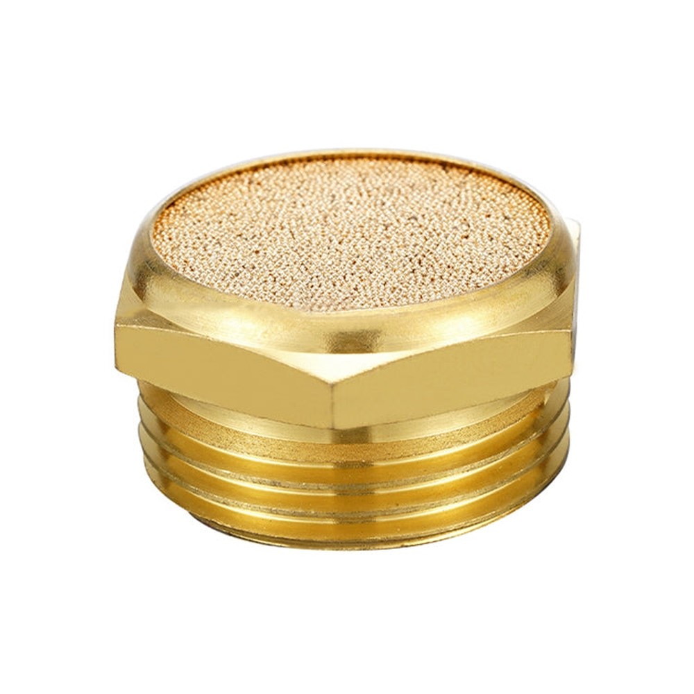 LAIZE 2pcs All Copper Flat Pneumatic Muffler, Caliber:4 Point, 1 Inch, 1 Point, 2 Point, 3 Point, 4 Point, 6 Point, M5