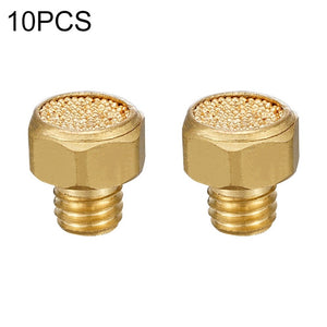 LAIZE 2pcs All Copper Flat Pneumatic Muffler, Caliber:4 Point, 1 Inch, 1 Point, 2 Point, 3 Point, 4 Point, 6 Point, M5