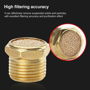 LAIZE 2pcs All Copper Flat Pneumatic Muffler, Caliber:4 Point, 1 Inch, 1 Point, 2 Point, 3 Point, 4 Point, 6 Point, M5