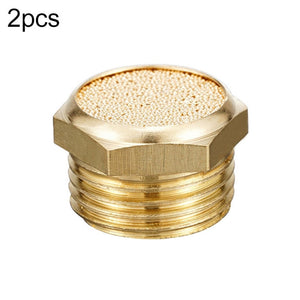 LAIZE 2pcs All Copper Flat Pneumatic Muffler, Caliber:4 Point, 1 Inch, 1 Point, 2 Point, 3 Point, 4 Point, 6 Point, M5